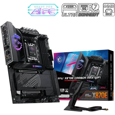 MSI MPG X870E CARBON MAX WIFI AM5 AMD X870E Motherboard