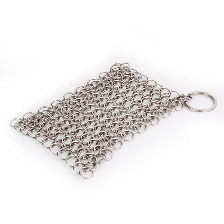 UPC: 0842893120447 | NutriChef NCCISSC84 – Stainless Steel Cast Iron Cleaner – Pan-Pot Dutch Oven Cleaning Tool  Metal Scraper Removes Stuck on Food