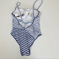 thumbnail image 4 of Polo Ralph Lauren COBALT/WHITE Stripe Tie-Back One-Piece Swimsuit, US Small, 4 of 4