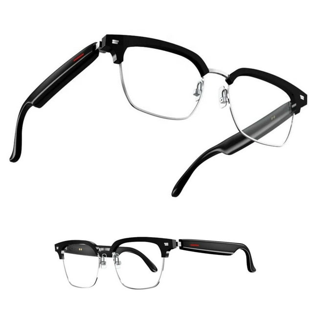 TUTT Lunettes Intelligentes Bluetooth Anti-Lumière Bleue UV / Appel et Musique Sans Fil Voix IA / Verres Remplaçables avec Ordonnance
