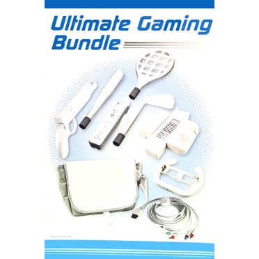 DELUXE GAMING BUNDLE FOR NINTENDO WII (STAND, BAG, SPORTS KIT), Colors May Vary {White,Black, Grey}