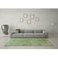thumbnail image 3 of Ahgly Company Indoor Round Abstract Light Blue Modern Area Rugs, 3' Round, 3 of 4