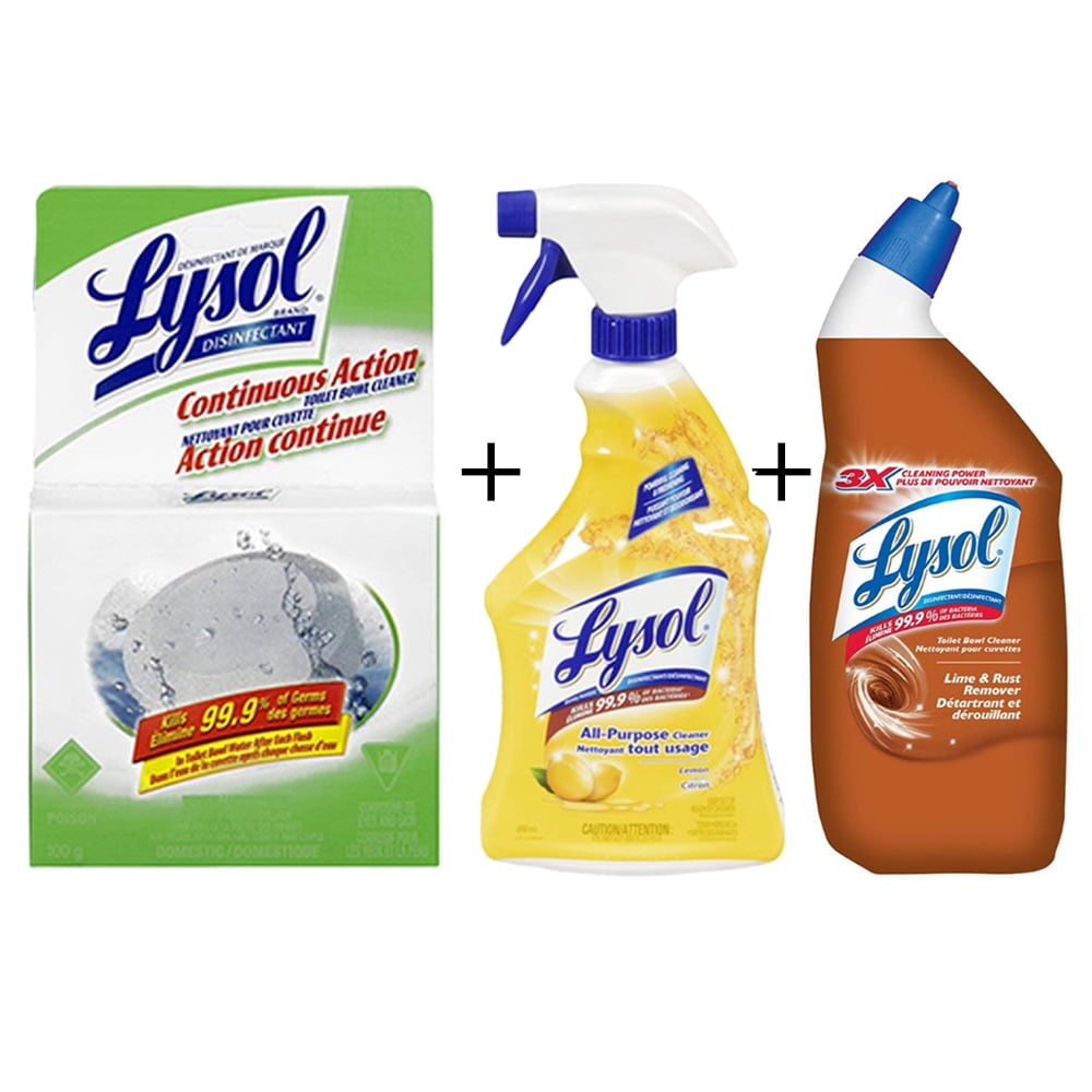 Lysol Toilet Bowl Cleaner Continuous Action Puck 100 g + Lysol All