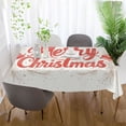 thumbnail image 6 of BZSMCE Square Tablecloth Merry Christmas Elegant Bowknot Pattern Tableclothes, 6 of 9