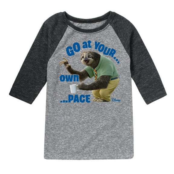 Disney Zootopia - Your Own Pace  - Toddler & Youth Raglan Graphic T-Shirt