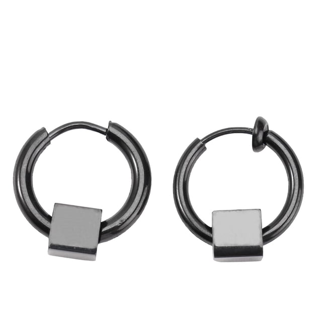 CIMAXIC 2 Pcs Boucles d'Oreilles Style Punk Style Rue Bijoux Élégants,0.67"X0.67"X0.28 Pouces