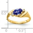 thumbnail image 2 of Primal Gold 14 Karat Yellow Gold 7x5mm Oval Tanzanite and AA Diamond Ring, 2 of 4