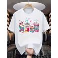 thumbnail image 1 of Casual Summer Top with Cartoon And Bear Print, Stylish Short-Sleeve T-Shirt for Men, Suitable for Various Everyday Occasions., 1 of 6