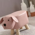 2024 Children Wooden Low Stools Cute Cartoon Children Stool Small Dog