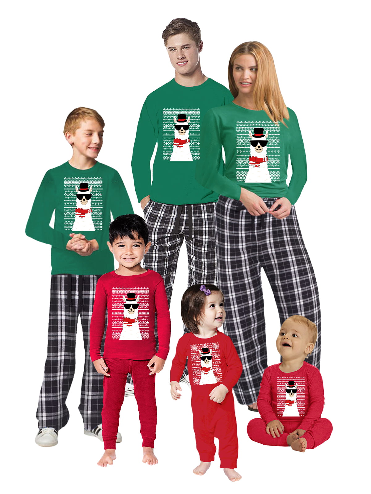 Awkward Styles Christmas Pajamas for Family Funny Xmas Llama Matching ...