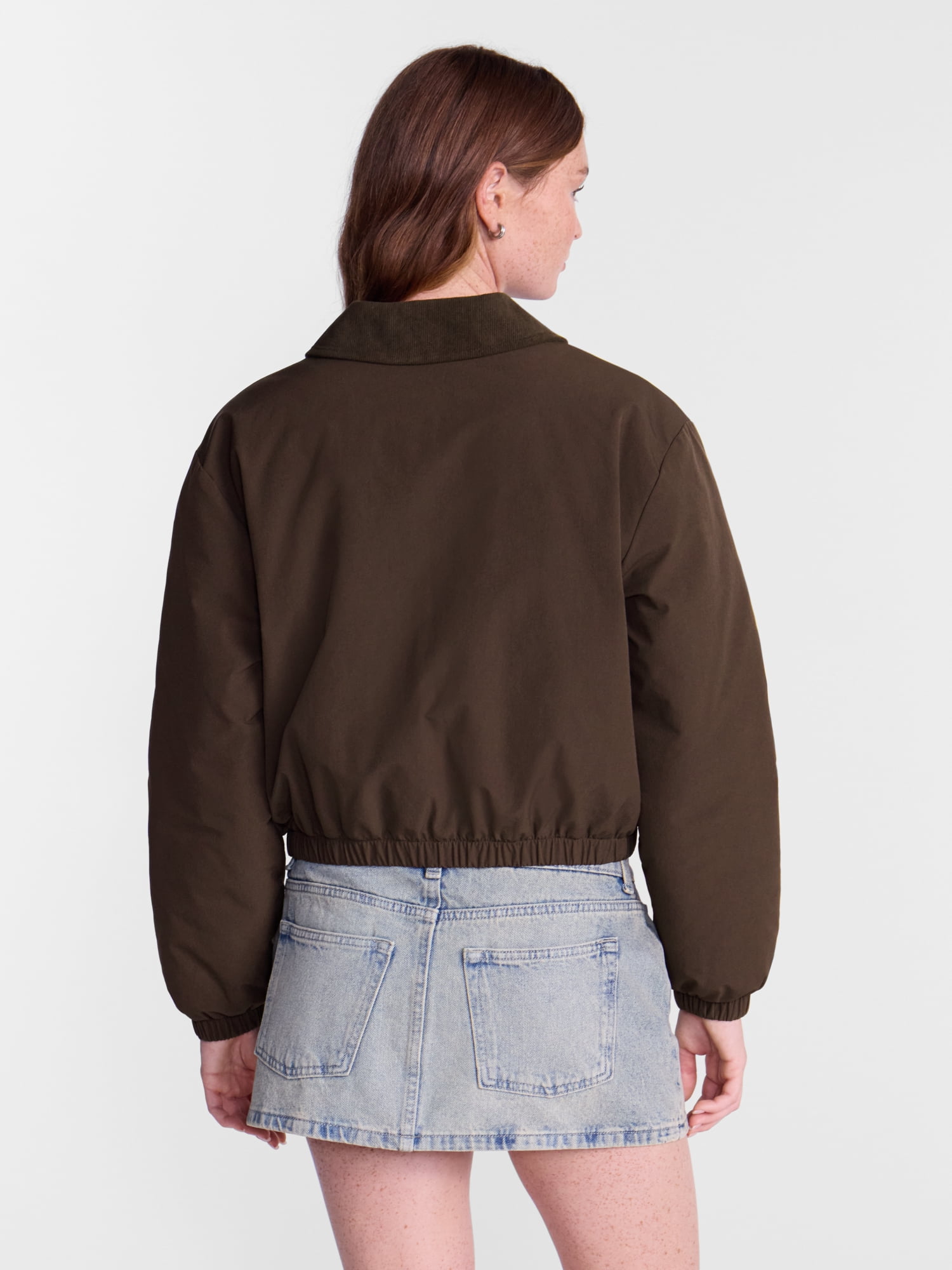 No Boundaries Puffer Barn Jacket, Women's and Women's Plus XXS-4X