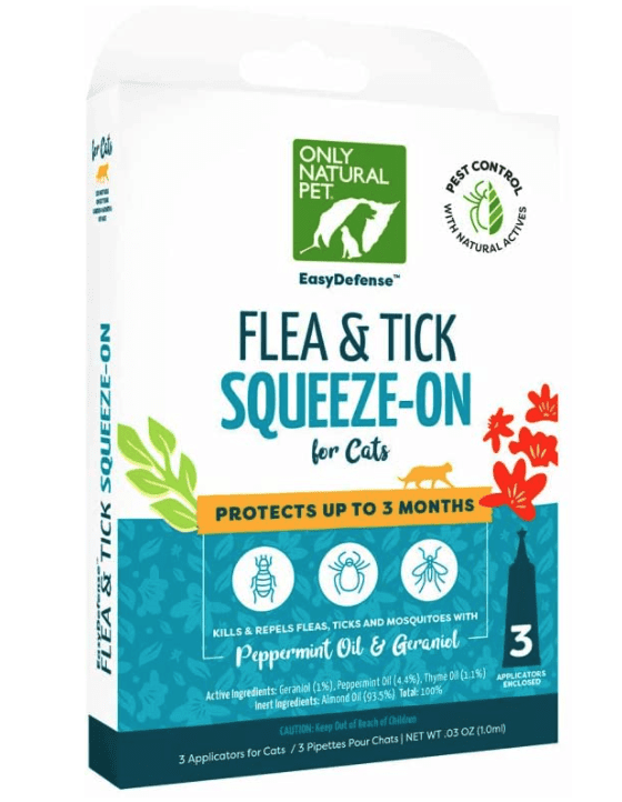 Only Natural Pet Flea and Tick Prevention for Cats EasyDefense Flea
