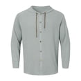 thumbnail image 2 of Chemise à Manches Longues pour Hommes Cardigan Décontracté de Vacances à Capuche, 2 of 5