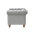 thumbnail image 6 of Londynn Club Chair Gray Velvet 42L x 33.5W x 30.3H Button Tufted Rolled Arm, 6 of 8