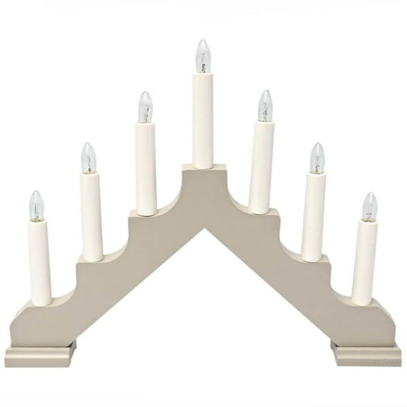 Star Trading 03911 - 14.75" x 11.5" 7 Light Electric Wooden Elephant Ada Swedish Candelabra / Candlestick