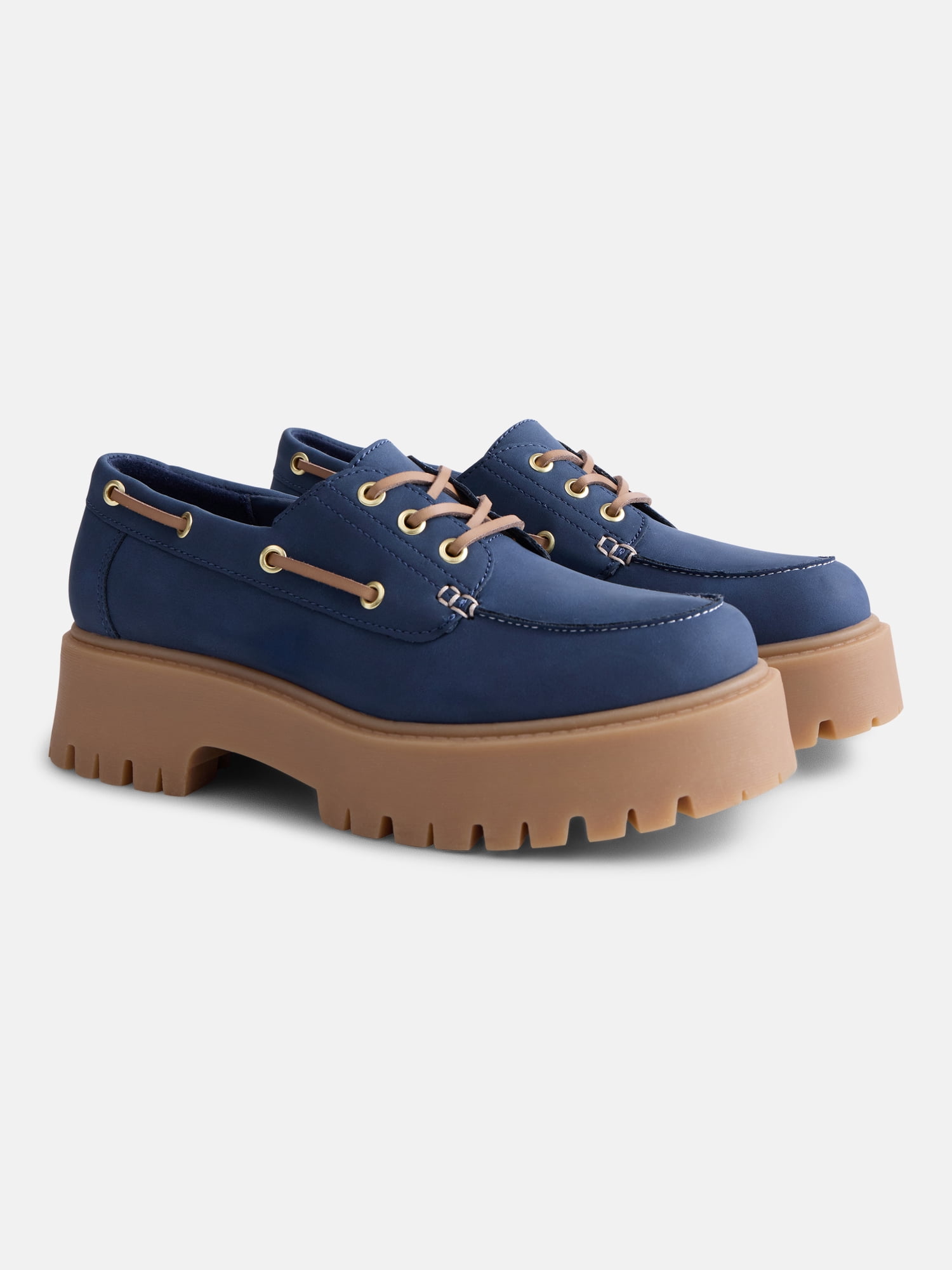 No Boundaries Women's Platform Boat Shoes