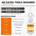 thumbnail image 6 of Buck Pair of 2" Heavy Duty Garage Door Torsion Springs Set with Non-Slip Winding Bar & Gloves - High Precision Replacement with Electrophoresis Black Coating, Minimum 20,000 Cycles (0.243x2''x31''), 6 of 7