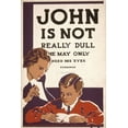 thumbnail image 2 of WPA 17x24 White Modern Wood Framed Museum Art Print Titled - John is not really dull, 2 of 4