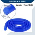 thumbnail image 5 of Unique Bargains Silicone Vacuum Tubing Hose Automotive Vacuum Line High Temperature 5.5Ft 9/16" 14mm ID 2.5mm Thickness 1 Pcs Blue 130PSI Max Pressure, 5 of 6