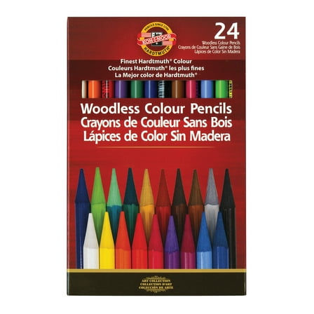Koh-I-Noor ® Woodless Artist Colored Pencil Set, 24-Colors.  Great for all ages