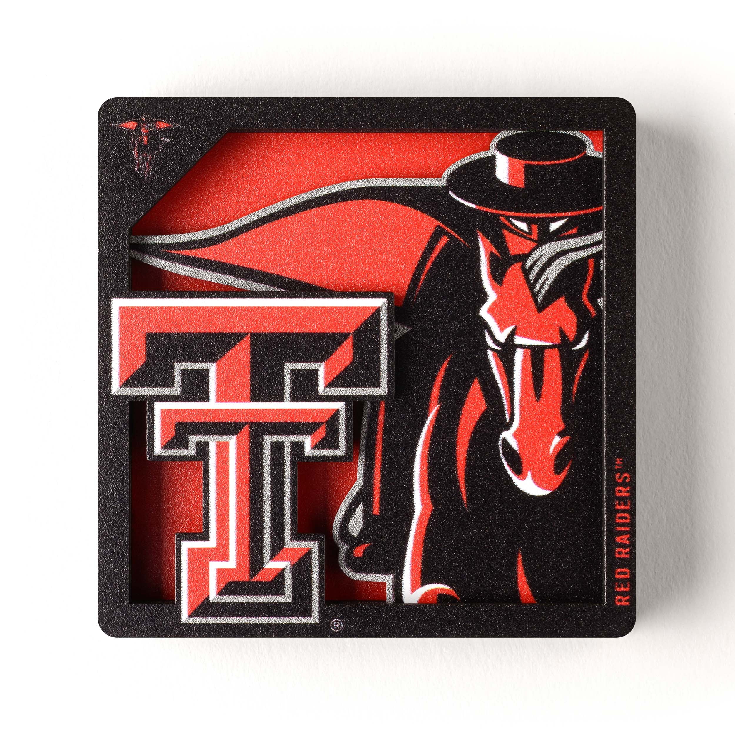 YouTheFan NCAA Texas Tech Red Raiders 3D Logo Series Magnet