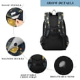 thumbnail image 4 of FORMRS Unisex School Backpack 17" Student Travel Bag with Laptop Compartment, Orange Fireflies Pattern, 4 of 7