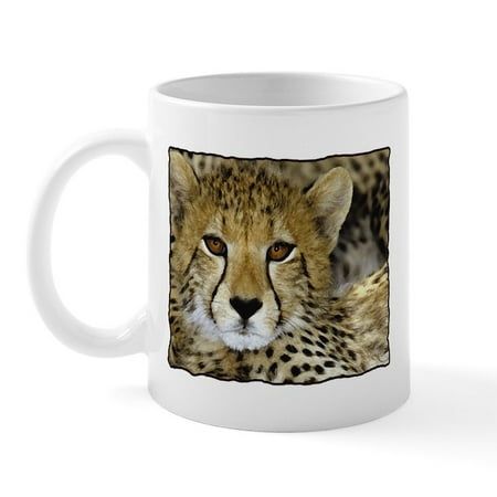 

CafePress - Cheetah Face Mug - 11 oz Ceramic Mug - Novelty Coffee Tea Cup