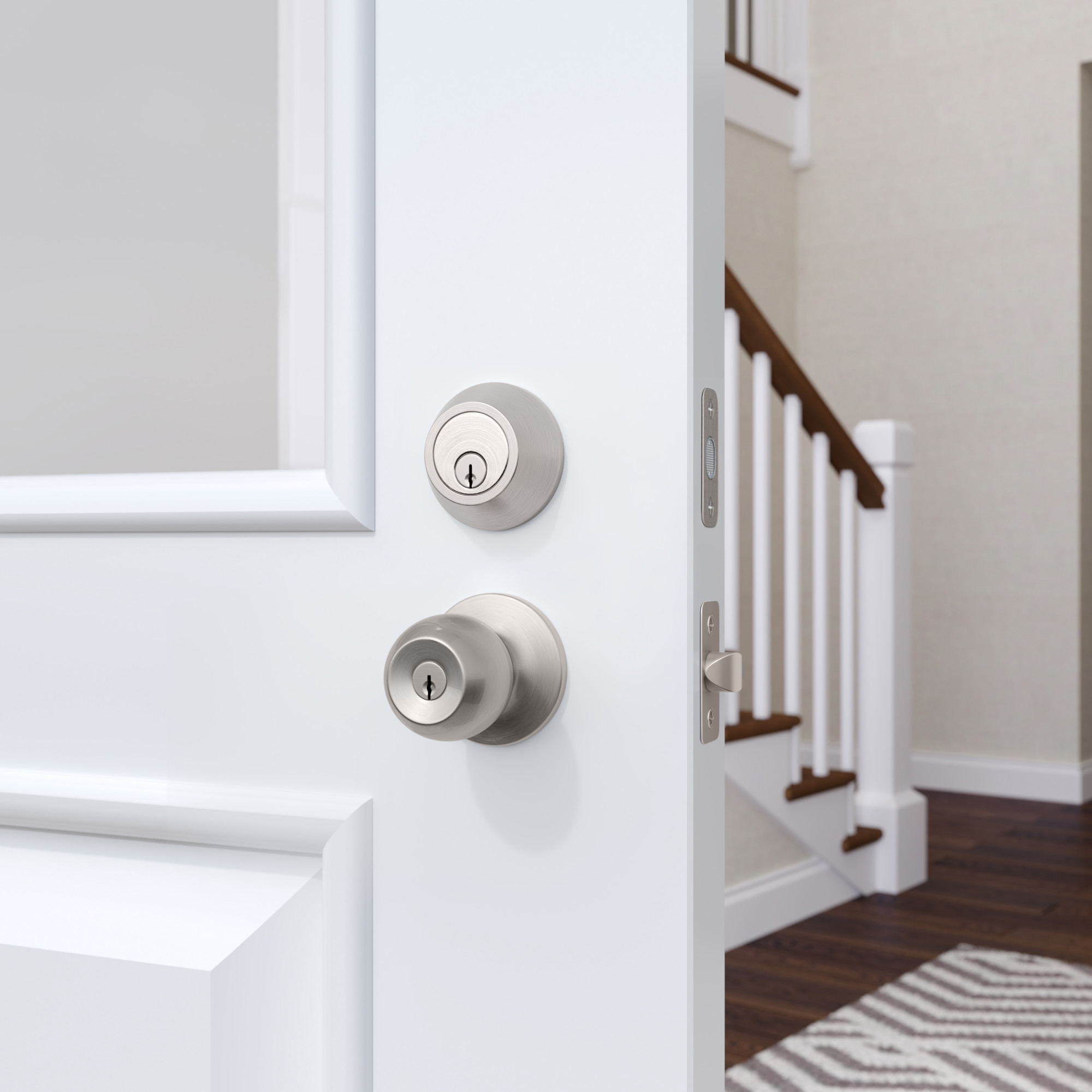 Miseno MLK1020SC Urbanna Ball Single Cylinder Keyed Entry Door Knob Set - Chrome