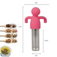 thumbnail image 2 of Colador de té Infusor de té para té de hojas sueltas Té suelto más empinado Lindo colador de té Bola de acero inoxidable Filtro de té de malla extra fina para taza Mango de silicona, 2 of 8