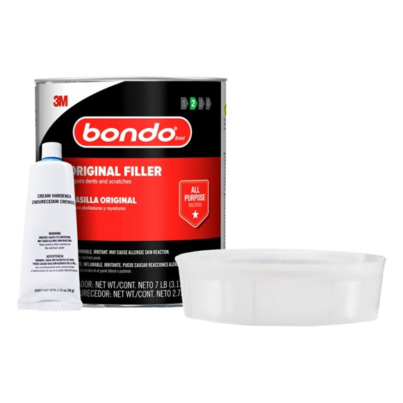 Filler Bondo Original de 3,2 kg con endurecedor, 80 ml, multisuperficie