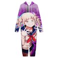 thumbnail image 3 of Himiko Toga Unisex Onesie Pajamas Zipper Jumpsuit Hooded One Piece Sleepwear for Family Mens Womens, 3 of 7