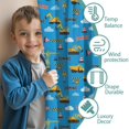 thumbnail image 3 of Blackout Kids Curtains,Cartoon Construction Vehicles Clouds Blue Pattern Childrens Insulated Curtains Set Of 2,Bedroom Essentials,Toddler Room Decor 42"x54", 3 of 5