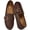 Coffee, variant on Women's Loafer Flats Leather Slip-On Dress Shoes Work Business Casual Shoes