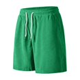 thumbnail image 6 of Satingcolo Men's Casual Shorts Summer Beach Vacation Trunks Elastic Waist With Two Pockets Classic Fit Lightweight Athletic Shorts Green L, 6 of 6