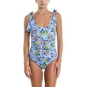 Ruched Bow One Piece Swimsuit