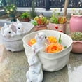 thumbnail image 5 of BNNG Rabbit Flower Pot Succulent Planter Garden Pots, Decorative Flower Pot,Animal Shaped Cartoon Planter Pots,Art Decorations Pocket Bunny Balcony Flowerpot Resin Plant Pots ecorative Plant Pots, 5 of 6