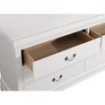 thumbnail image 4 of Maklaine Modern / Contemporary 6 Dovetailed Drawers Dresser in White, 4 of 7