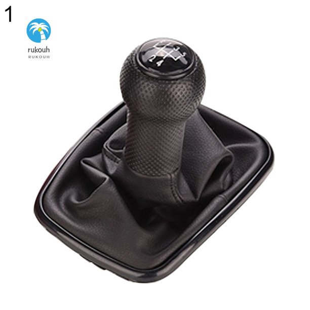 {Ready Stock} palanca de cambios de cuero sintético de 5 velocidades para Mk4 Golf Jetta