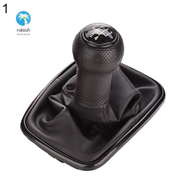 {Ready Stock} palanca de cambios de cuero sintético de 5 velocidades para Mk4 Golf Jetta