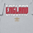 thumbnail image 2 of Umbro Men's England Stacked Soccer T Shirt (Grey Heather, S-XXXL), 2 of 4