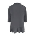 thumbnail image 3 of Baberdicy Cardigan Sweater Ladies Fashion Casual Solid Color Three Quarter Sleeve Sleeve Cardigan Short Small Coat Women's Cardigans Grey, 3 of 9