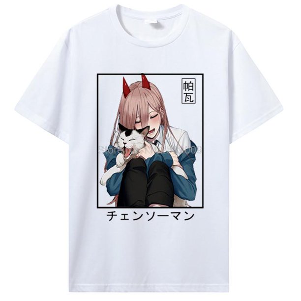 Camiseta de gran tamaño con cuello redondo y estampado de Manga japsa para hombre y mujer ropa de manga corta para regalo niño para camisetas de Anime ropa de calle
