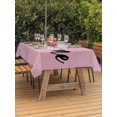 thumbnail image 2 of Outdoor Tablecloth with Umbrella Hole and Zipper, Pink Christmas Rectangle Table Cloth 60x102 Inch Waterproof Tablecloth, Santa Xmas Rustic Farmhouse Winter Picnic Table Cover for Patio Camping, 2 of 7