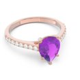 thumbnail image 3 of 2.30 Carat Luxurious Natural Diamond Amethyst Gemstone Anniversary Ring for Women Solid 14K Rose Gold Size 8.5 by Caratup, 3 of 8