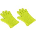 thumbnail image 1 of 1 par de guantes antideslizantes de silicona resistentes al calor de 230 ° C, guantes antideslizantes para cocinar, ayudante para hornear, mitón largo de cinco dedos Inevent JJ12282-01B, 1 of 2