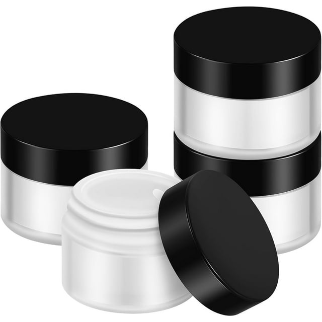 ZOUSSIQI 4 Pcs Cosmetic Glass Jars With Lids Empty Cosmetic Jars Glass Makeup Containers Small Travel Containers for Cream Lotion CA919-51763