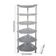 thumbnail image 3 of Estante de almacenamiento de 6 niveles, organizador multicapa para sala de estar, dormitorio, cocina, baño, dormitorio, fácil de montar, de plástico, diseño resistente para alimentos, suministros y a, 3 of 6
