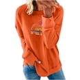 thumbnail image 2 of 50% de Réduction Sweat Oversize pour Femme Mode 2023 Femmes Casual Imprimé Col Rond Chemisier à Manches Longues Pull-Over Tops, 2 of 6