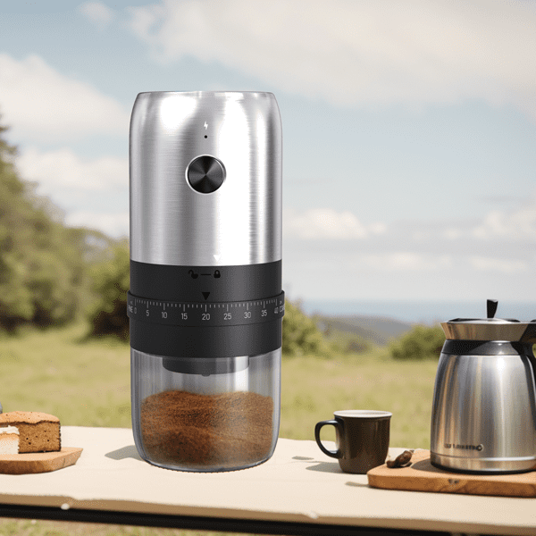 Portable Manual Coffee Grinder, Adjustable Conical Burr Mill with Glass Jar for Travel Camping Home Use