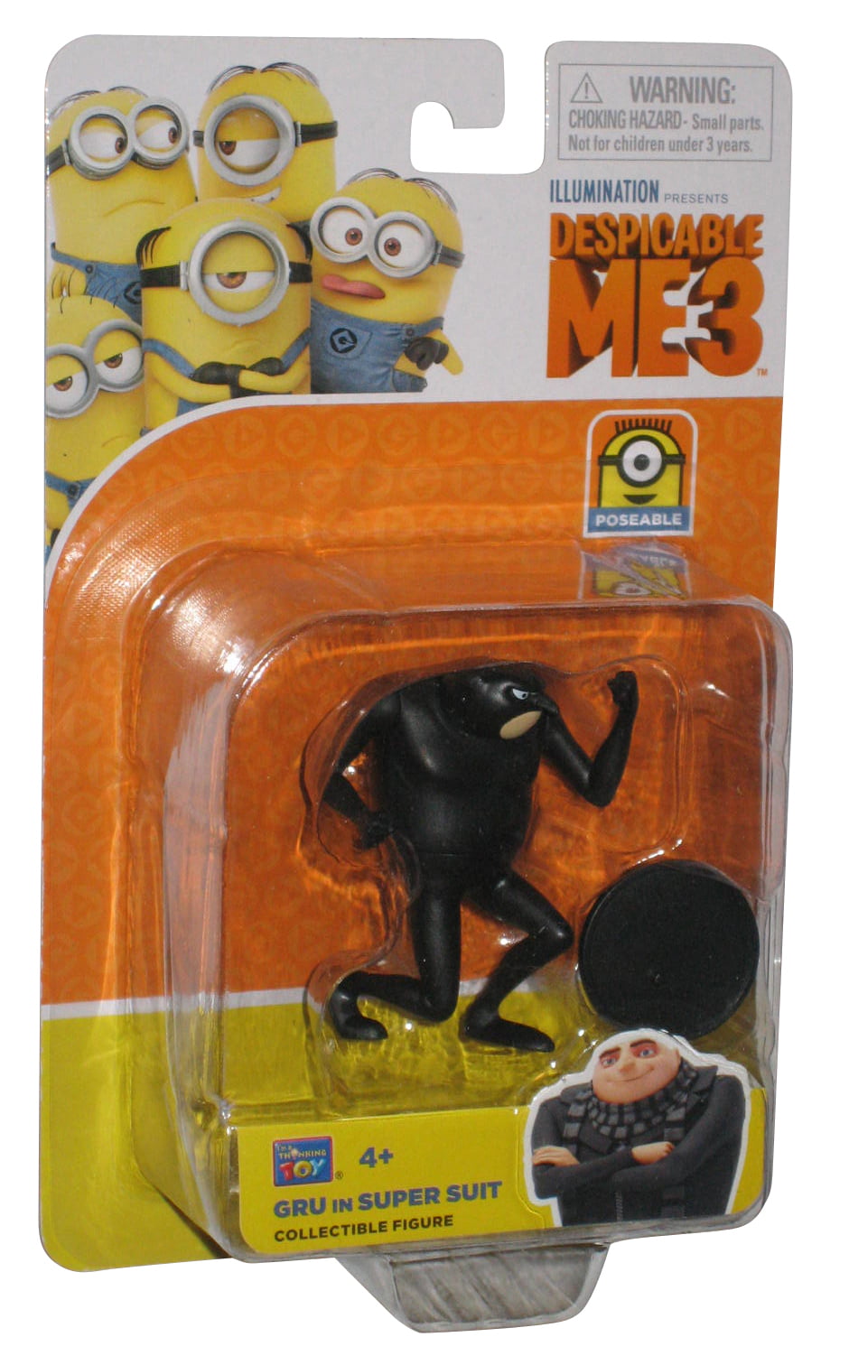 Despicable Me 3 Minions Gru In Black Super Suit Thinkway Toys Figure Walmart Com Walmart Com
